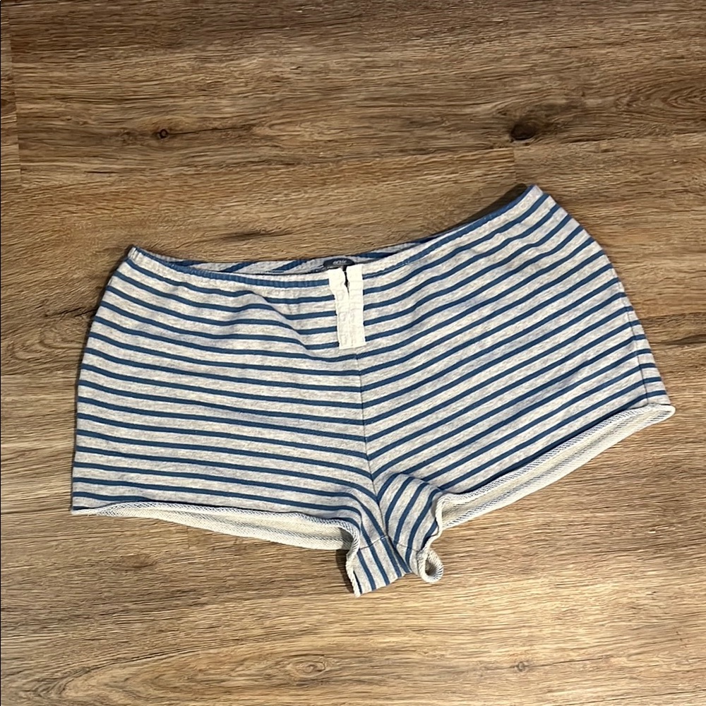 Striped Blue and White Shorts